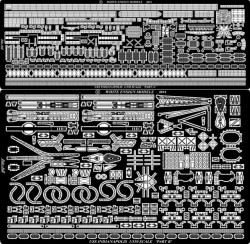 ホワイトエンサイン「重巡洋艦 CA-35 インディアナポリス 1945用エッチングパーツセット」入荷しました。
