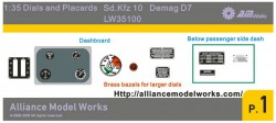 Sd.Kfz.10 デマーグD7 メーター&注意書デカール