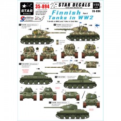 WWIIのフィンランド戦車 #4 T-34-76/85戦車 デカールセット