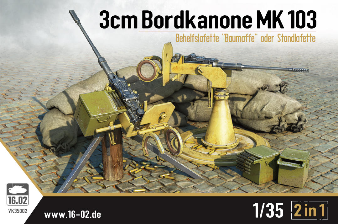 新規取り扱いメーカー【16.02】『1/35 WWII ドイツ MK 103 機関砲