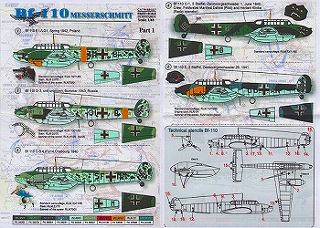 【新製品】[1300524802708] PRINT SCALE 48027)メッサーシュミット Bf110 Pt.1