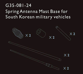 【新製品】[2000293508106] G35-081)現用 韓国陸軍 戦車用アンテナセット