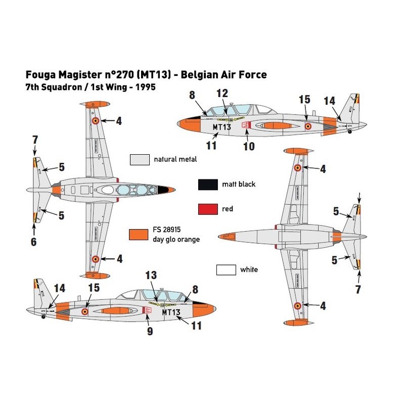 【新製品】353 1/144 フーガ CM.170 マジステール ベルギー空軍