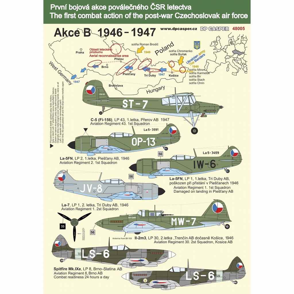 【新製品】48005 Akce B 1946 - 1947. The first combat action of the post-war Czechoslovak Air Force