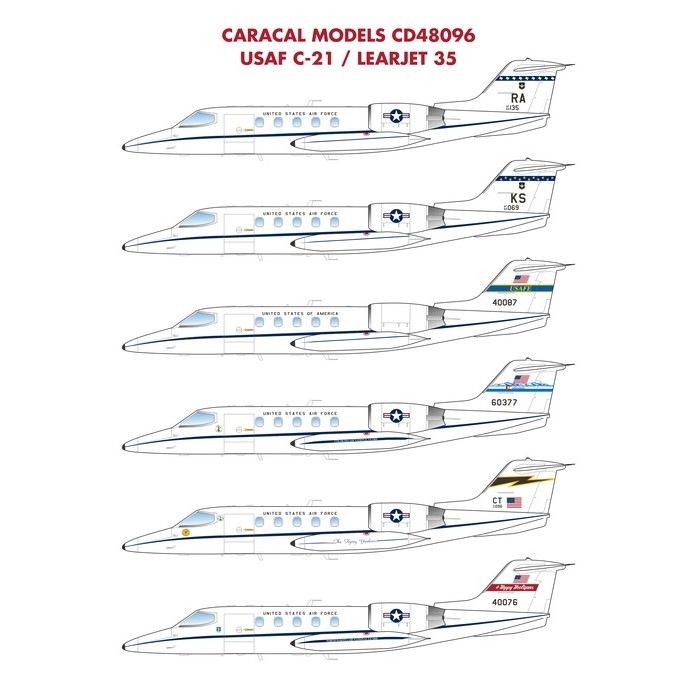 【再入荷】48096 アメリカ空軍 C-21(リアジェット35)