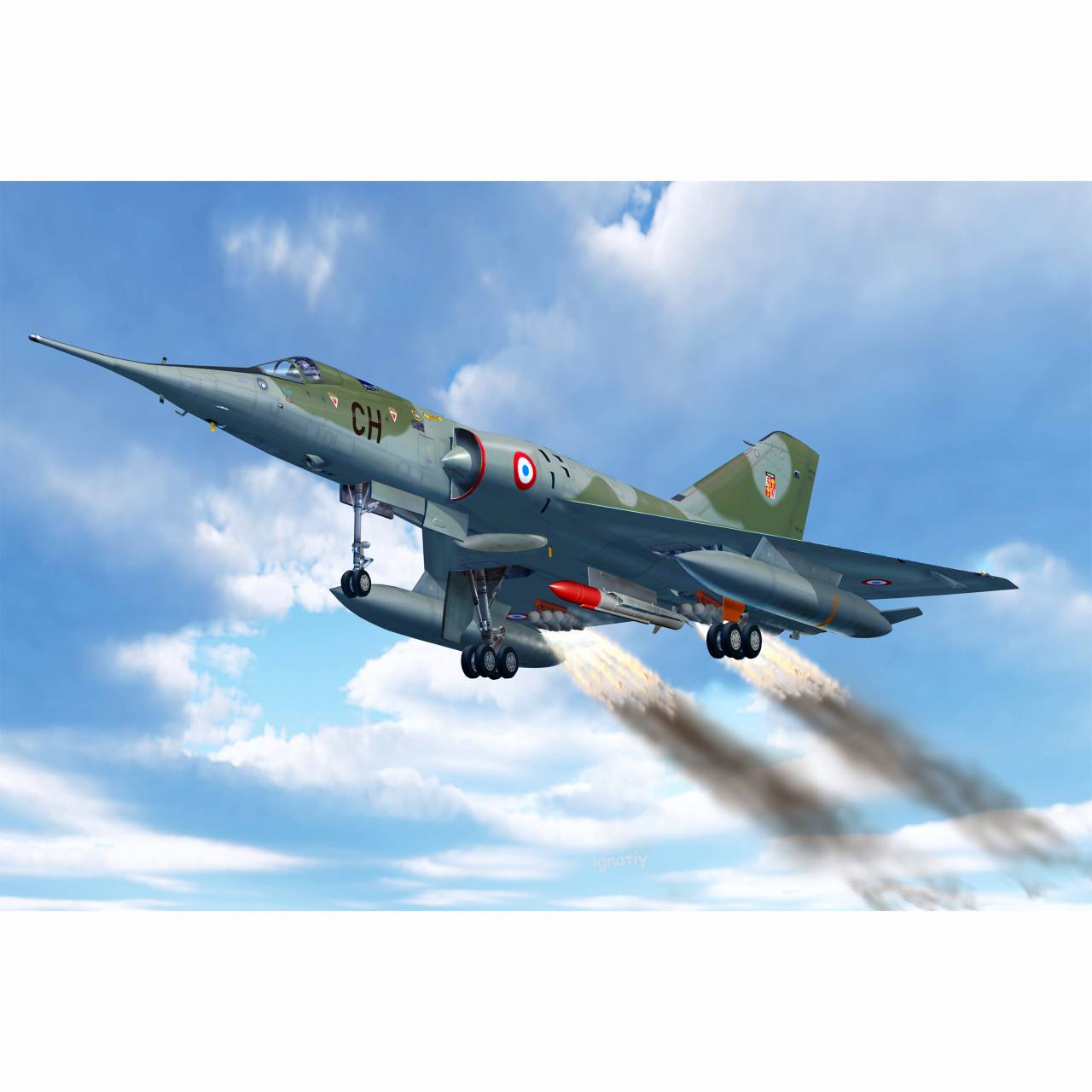 【新製品】7221 1/72 ミラージュ IVP 超音速戦略爆撃機 w/ASMP中距離空対地巡航核ミサイル