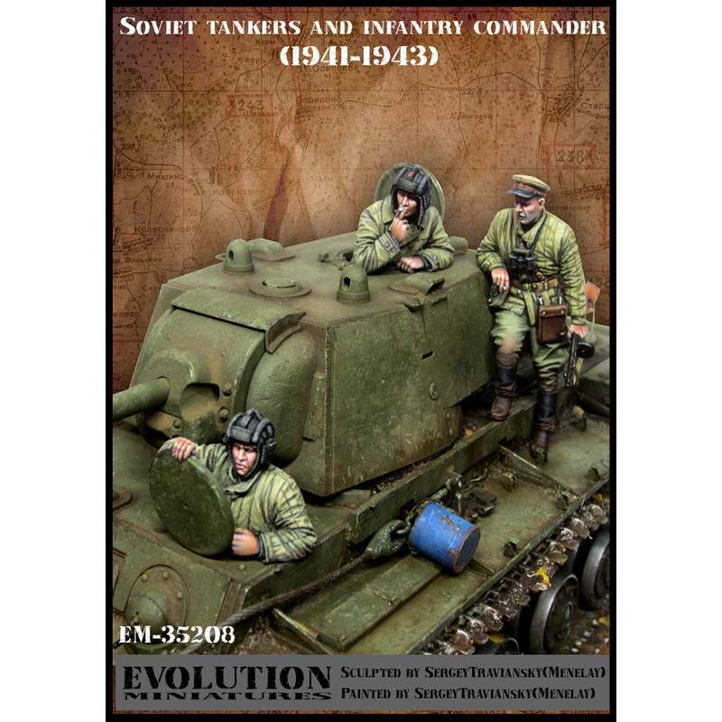 【新製品】EM-35208 1/35 WWII ロシア赤軍戦車搭乗員&狙撃兵指揮官セット 1941-1943