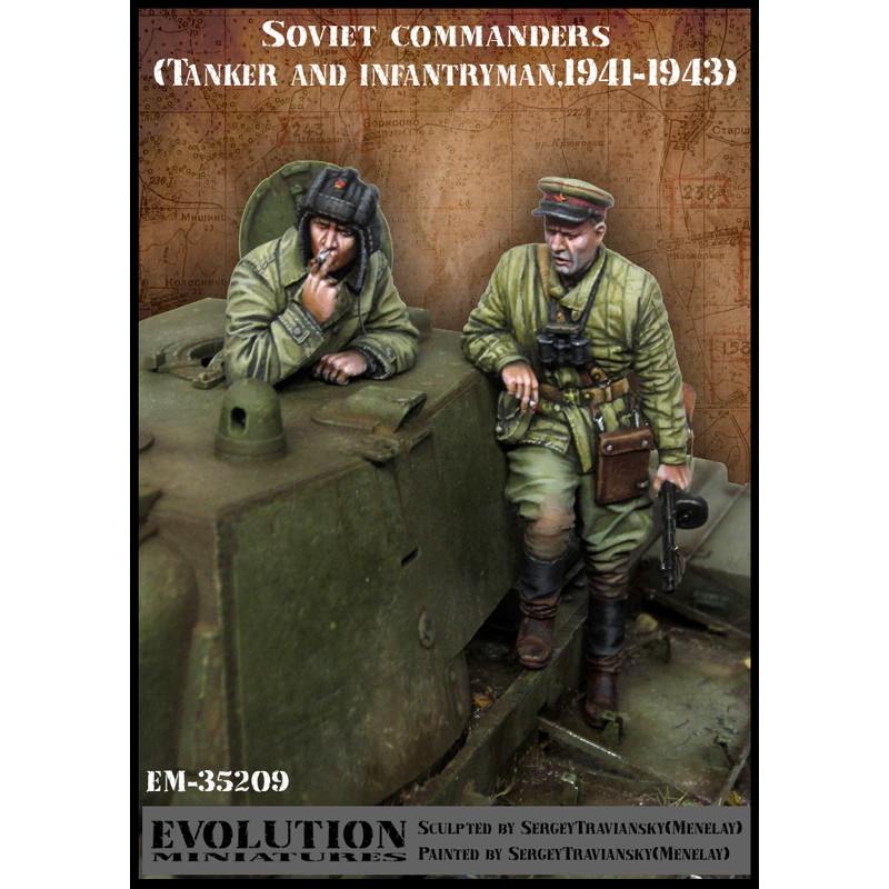 【新製品】EM-35209 1/35 WWII ロシア赤軍戦車兵長と打合せする歩兵指揮官 1941?1943