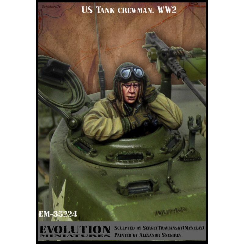 【新製品】EM-35224 1/35 WWII アメリカ陸軍戦車長 前方を凝視する冬姿の戦車長