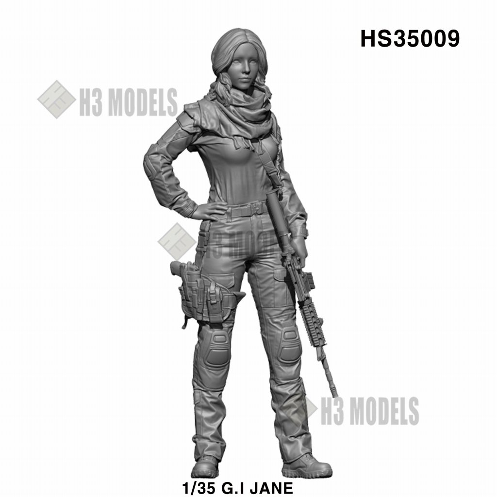 【新製品】HS35009 1/35 現用 G.Iジェーン ライフルを持つ女性兵士