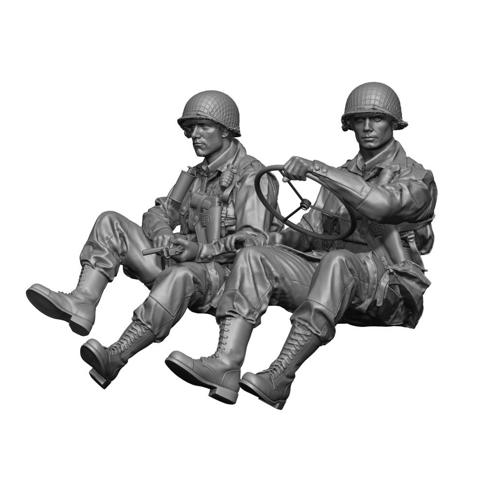 【新製品】HS35025 1/35 WWII アメリカ陸軍空挺隊員運転手&搭乗兵セット
