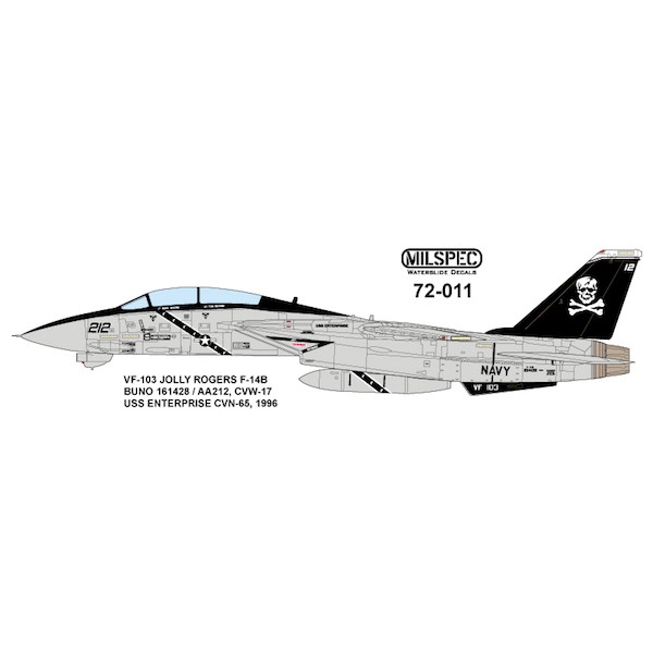 【新製品】72-011 グラマン F-14B トムキャット VF-103 ジョリーロジャース 1996