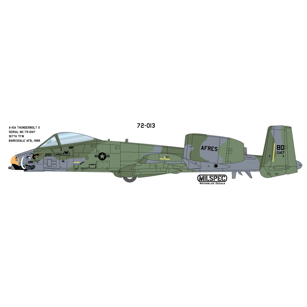 【新製品】72-013 リパブリック A-10A サンダーボルトII 917th TFW バークスデール空軍基地 1988