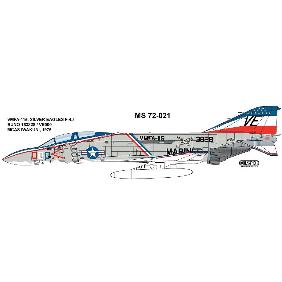 【新製品】72-021 マクドネル・ダグラス F-4J ファントムII VMFA-115 シルバーイーグルス 岩国 1976