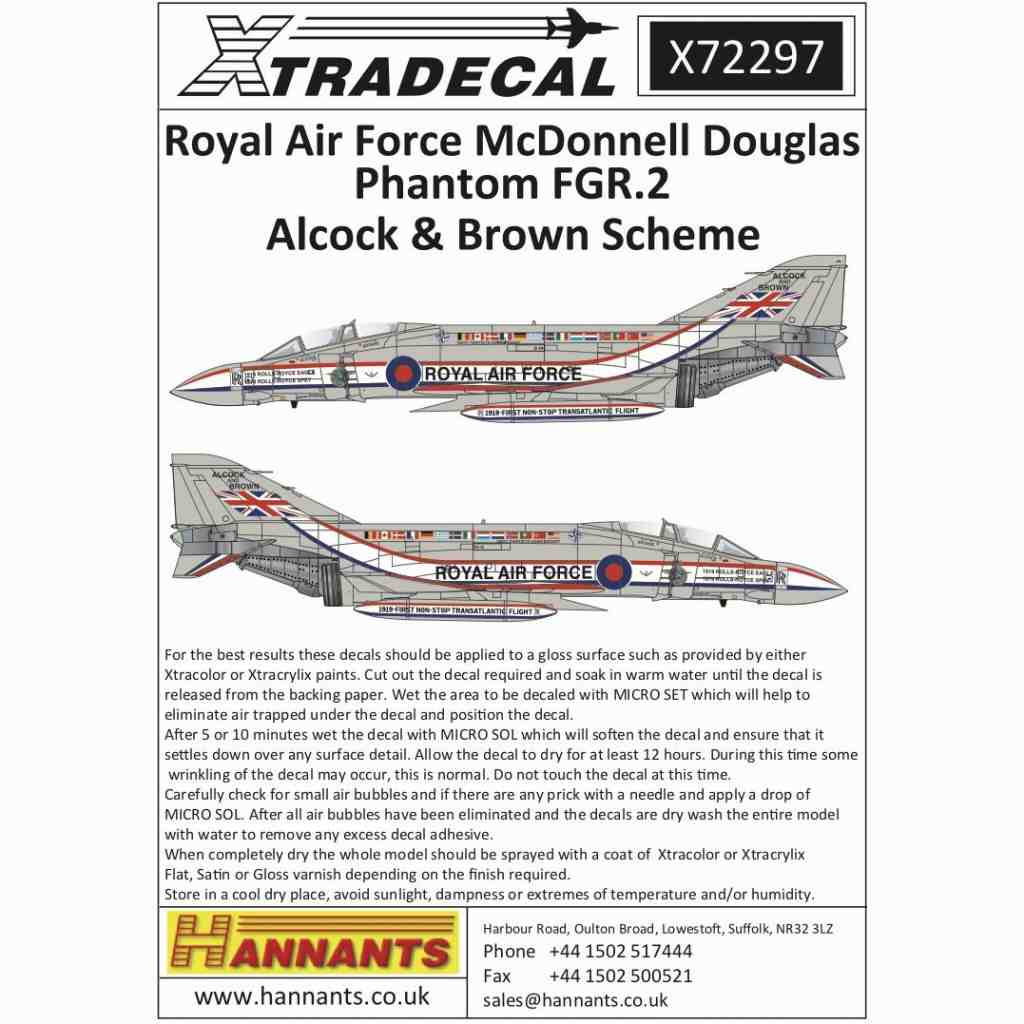 【再入荷】X72297 マクドネル・ダグラス ファントム ﾌｧﾝﾄﾑ FG.2 アルコック&ブラウンスキーム