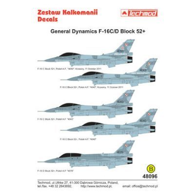 【新製品】[2002264809601] TEC48096)F-16C/D ファイティングファルコン ブロック52+