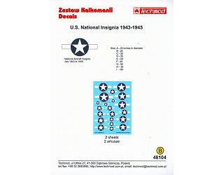 【新製品】[2002264810409] TEC48104)アメリカ国籍マーク 1943-1945