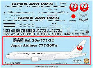 【新製品】[2002270777321] 20s-777-32)Japan Airlines 2011 Colors 777-200's