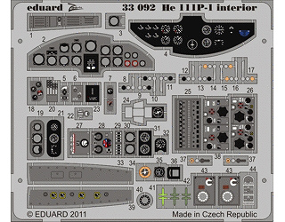 【新製品】[2002613309202] 33092)塗装済 He111P-1 計器盤