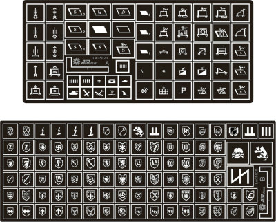 【新製品】[2002660002002] LW35020)WWII 独 武装親衛隊 戦術サイン&師団用テンプレート