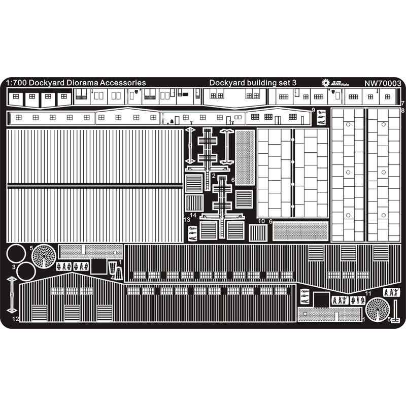 【新製品】[2002667000308] NW7003)ドックヤード ジオラマアクセサリー 建物セット3