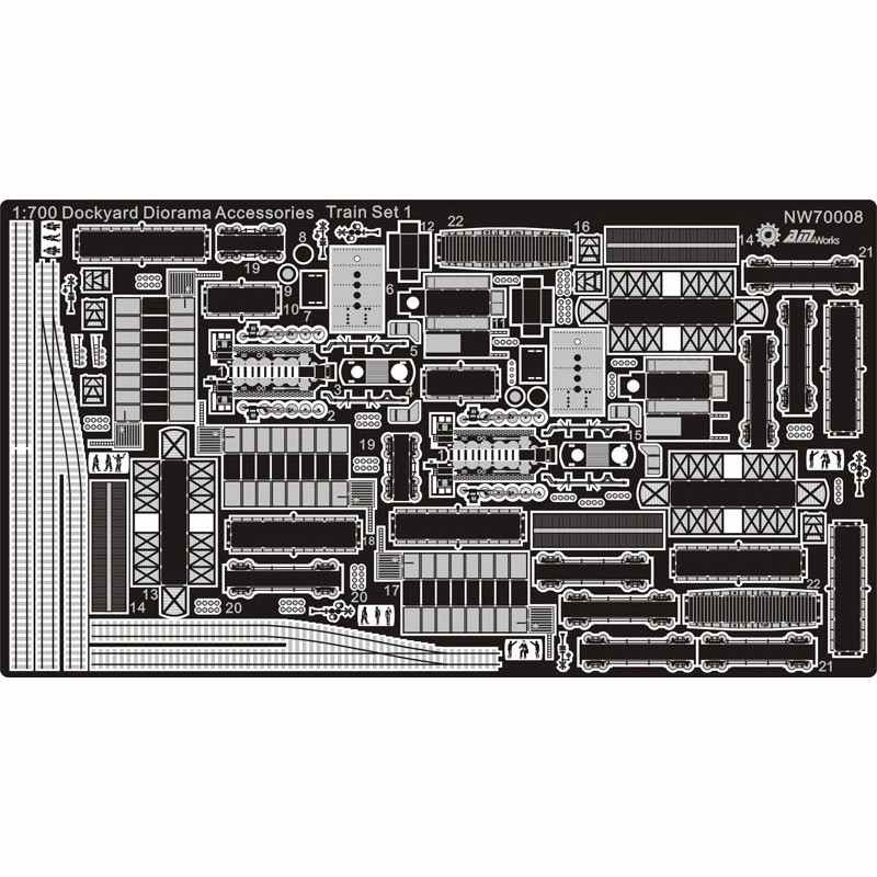 【新製品】[2002667000803] NW70008)ドックヤード ジオラマアクセサリー 列車セット1