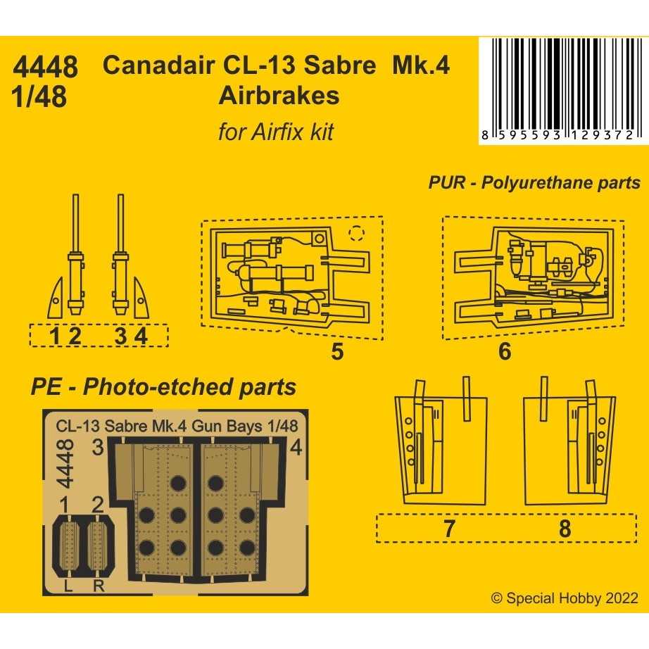 【新製品】4448 1/48 カナディア CL-13 セイバー Mk.4 エアブレーキ (エアフィックス用)