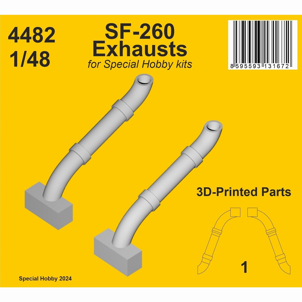 【新製品】4482 1/48 SIAI-マルケッティ SF-260 排気管(スペシャルホビー用)
