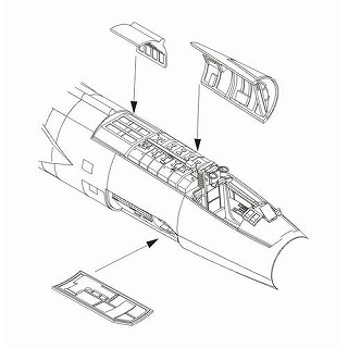 【新製品】[2005067272115] 7211)F-104G スターファイター 電子装備格納庫