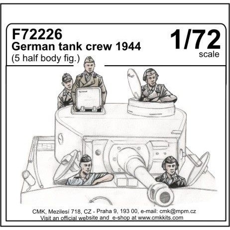 【新製品】[2005067322605] F72226)WWII ドイツ戦車兵 1944 半身像5体セット