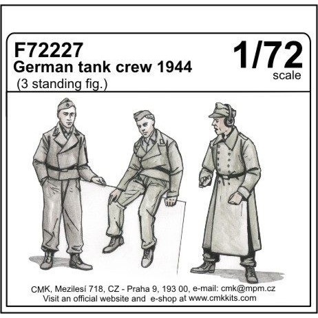 【新製品】[2005067322704] F72227)WWII ドイツ戦車兵 1944 全身像 3体セット