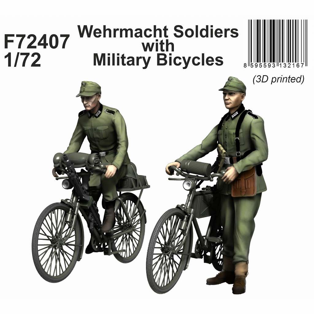 【新製品】F72407 1/72 WWII ドイツ歩兵 w/自転車(2体・2台入)