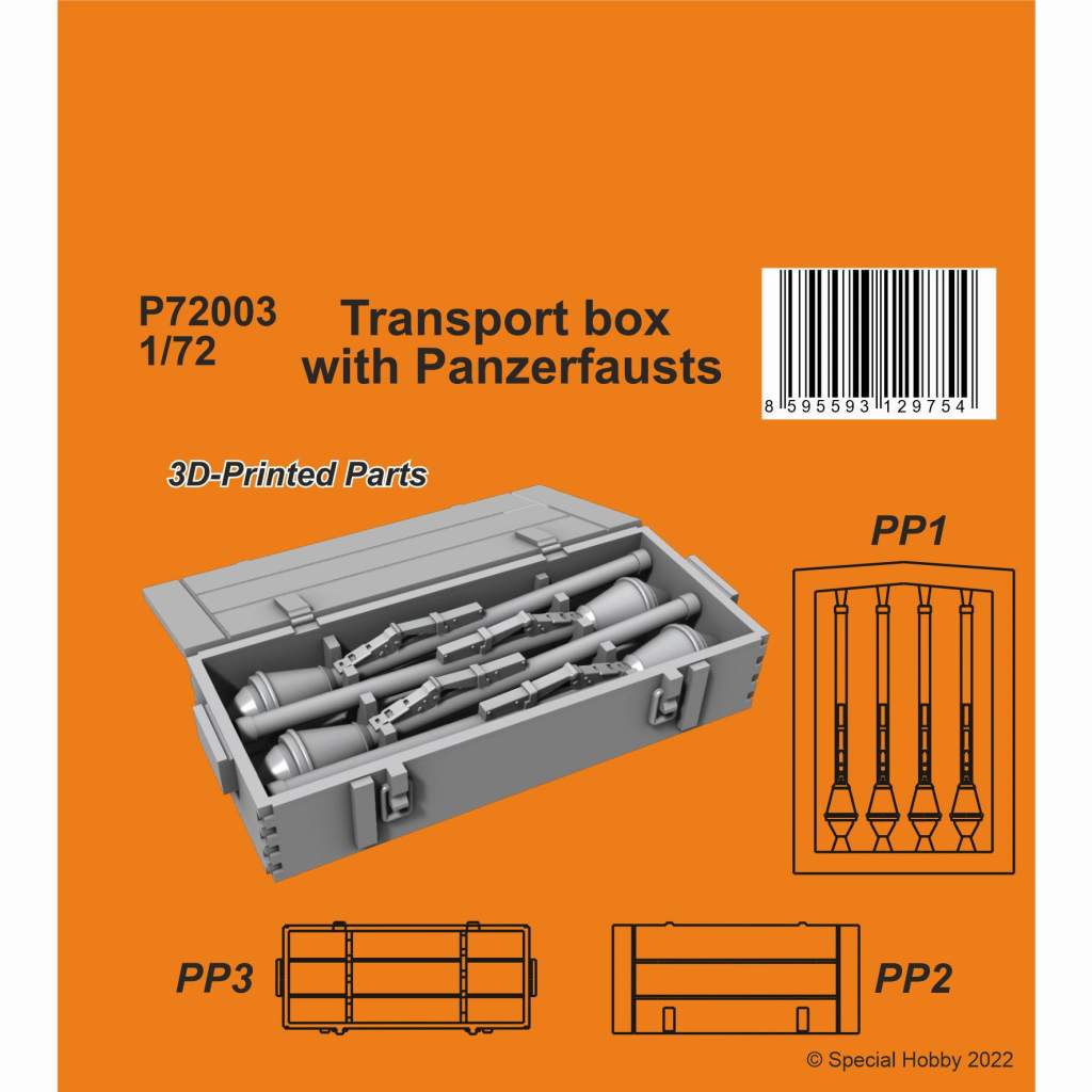 【新製品】P72003 1/72 パンツァーファウスト (4発)w/弾薬箱