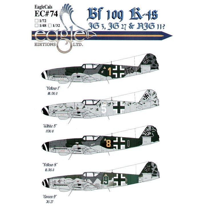【再入荷】EC72074 メッサーシュミット Bf109K-4