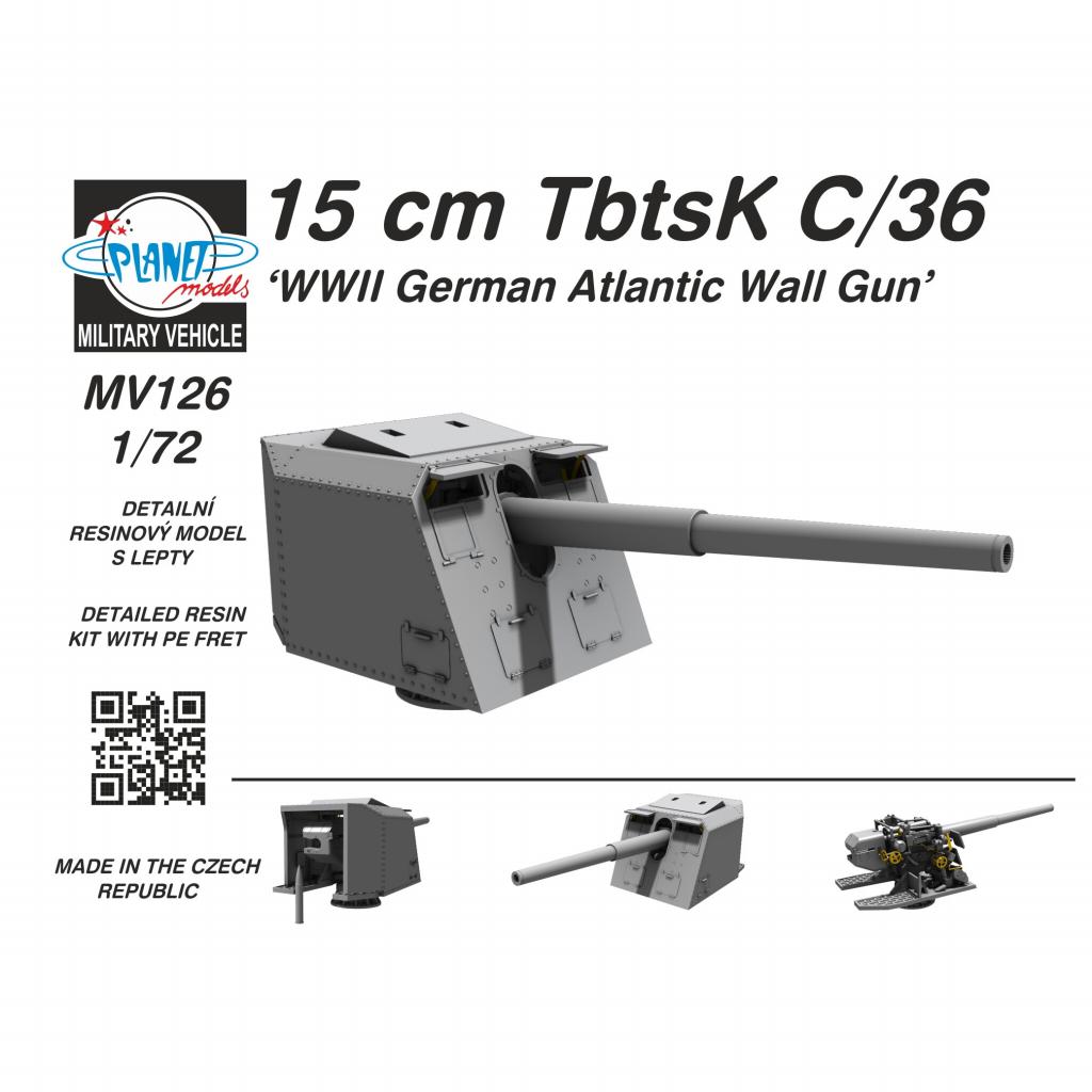 【新製品】MV126 1/72 WWII 独軍 15cm TbtsK C/36砲 大西洋の壁