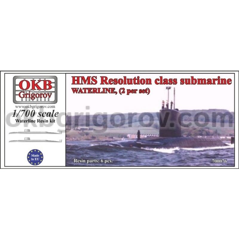 【新製品】[2008937000764] 700076)レゾリューション級原子力潜水艦 Resolution ウォーターラインモデル 2隻入