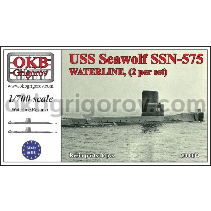【新製品】[2008937000948] 700094)原子力潜水艦 SSN-575 シーウルフ Seawolf ウォーターライン 2隻入