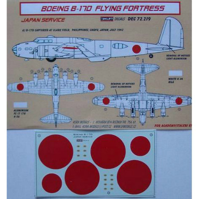 【新製品】[2009057921908] DEC72219)B-17D 日本軍鹵獲機