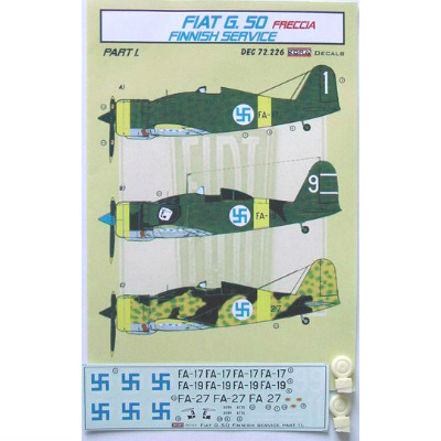 【新製品】[2009057922608] DEC72226)フィアット G.50 フィンランド空軍 Pt.1