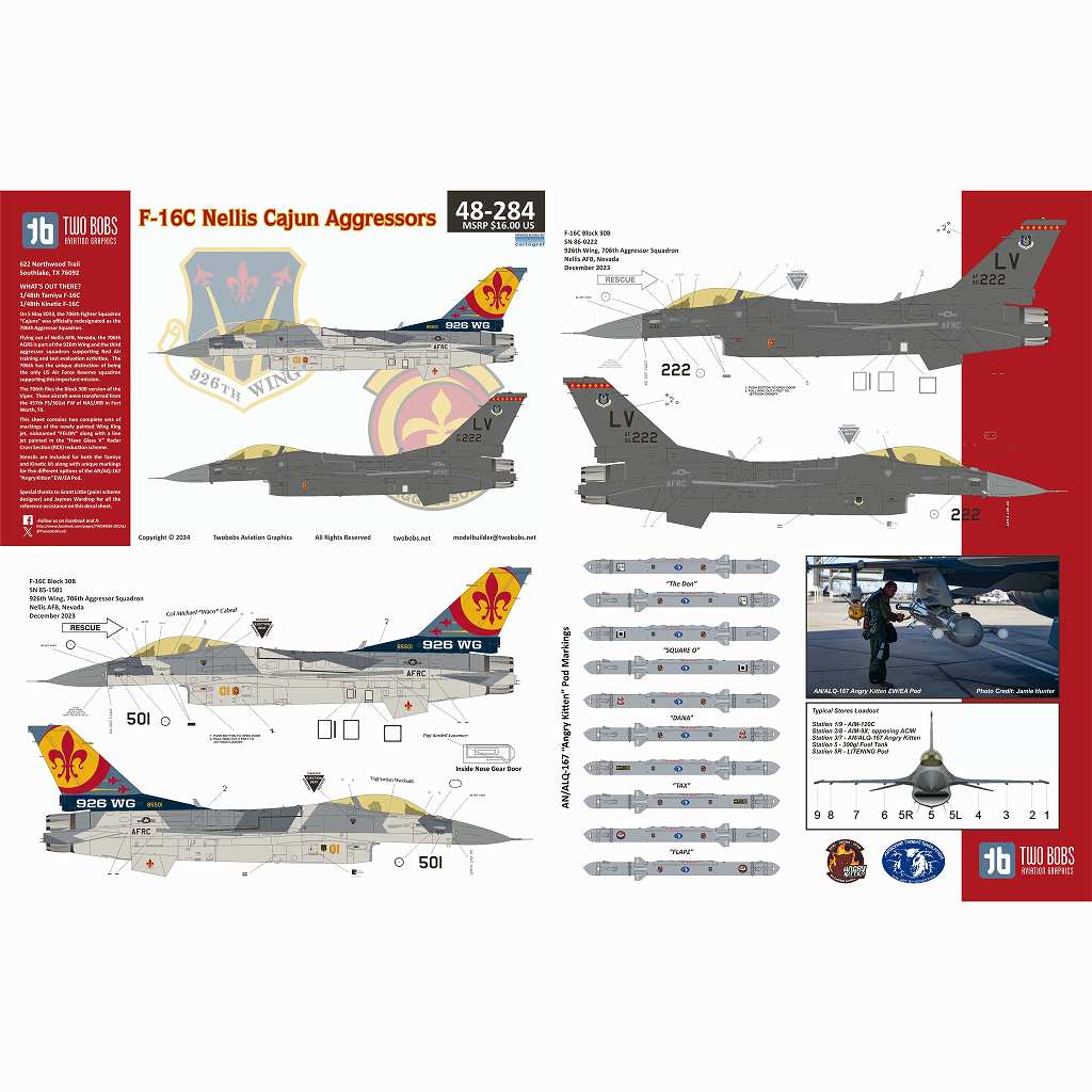 【新製品】48284 F-16C Nellis Aggressors