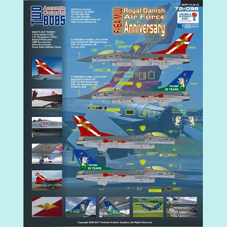 【新製品】[2009627209801] 72098)F-16A MLU ファイティングファルコン デンマーク空軍 第730戦闘飛行隊 50周年記念ﾏｰｷﾝｸﾞ