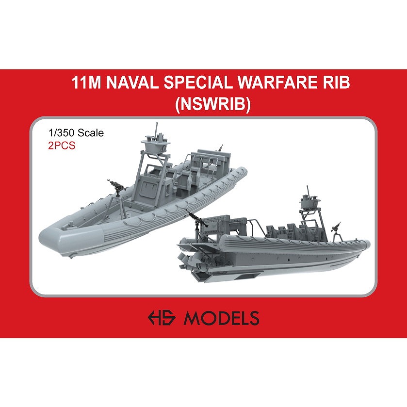 【新製品】HSM-U350087S 1/350 米海軍特殊戦 11m リジッドインフレータブルボート(RIB) フィギュア6体付