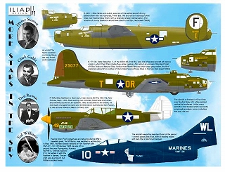 【新製品】[2009917200709] 72007)スターが搭乗したアメリカ軍機 B-24H/B-17F/P-40N/F9F