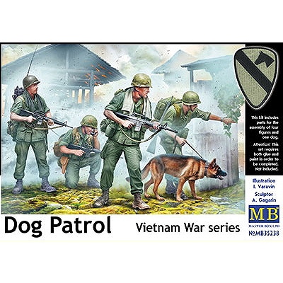 【新製品】35238 米 ベトナム戦 兵士4体＋犬１頭 ドッグパトロール