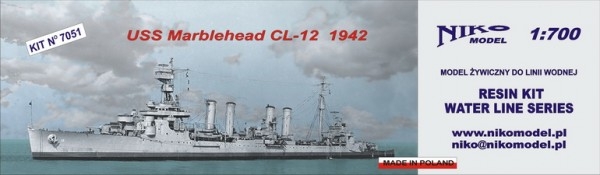 【再入荷】7051 オマハ級高速軽巡洋艦 CL-12 マーブルヘッド Marbelehead 1942