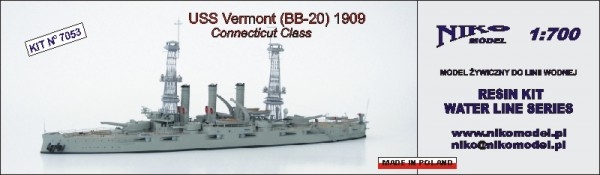 【再入荷】7053 コネチカット級戦艦 BB-20 ヴァーモント Vermont 1909