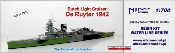 【再入荷】7082 オランダ海軍 軽巡洋艦 デ・ロイテル De Ruyter 1942