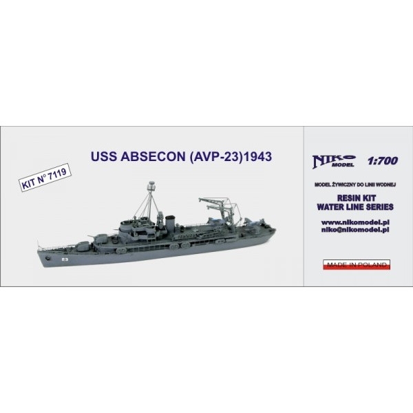 【新製品】7119 米海軍 カタパルト練習艦 AVP-23 アプセコン Absecon 1943