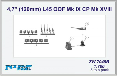 【再入荷】ZW7049B 英海軍 4.7インチ120mm砲 L45 QQF Mk.IX CP Mk.XVIII