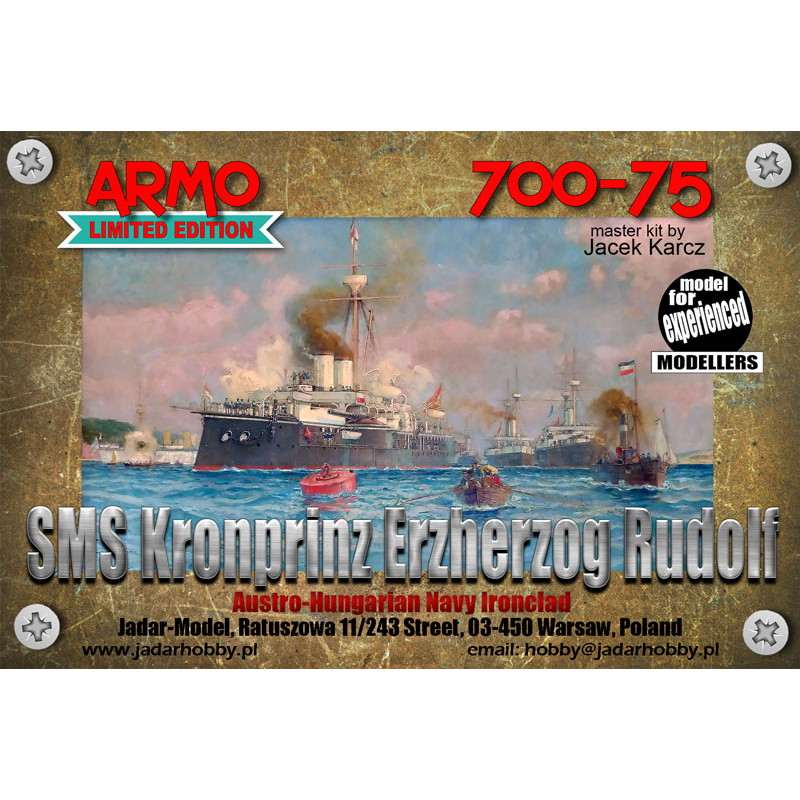 【新製品】700-75 オーストリア・ハンガリー海軍 装甲艦 クローンプリンツ・エルツヘルツォーク・ルドルフ Kronprinz Erzherzog Rudolf